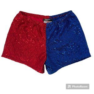 Slinger Red and Blue Sequin Women's Shorts